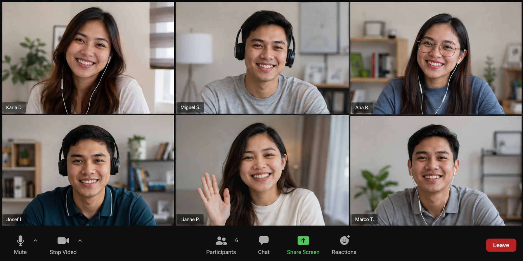 A live Speaki English session with real people on a video call